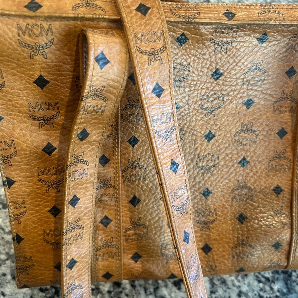MCM Logo Monogram Tote Bag - Picture 5 of 16